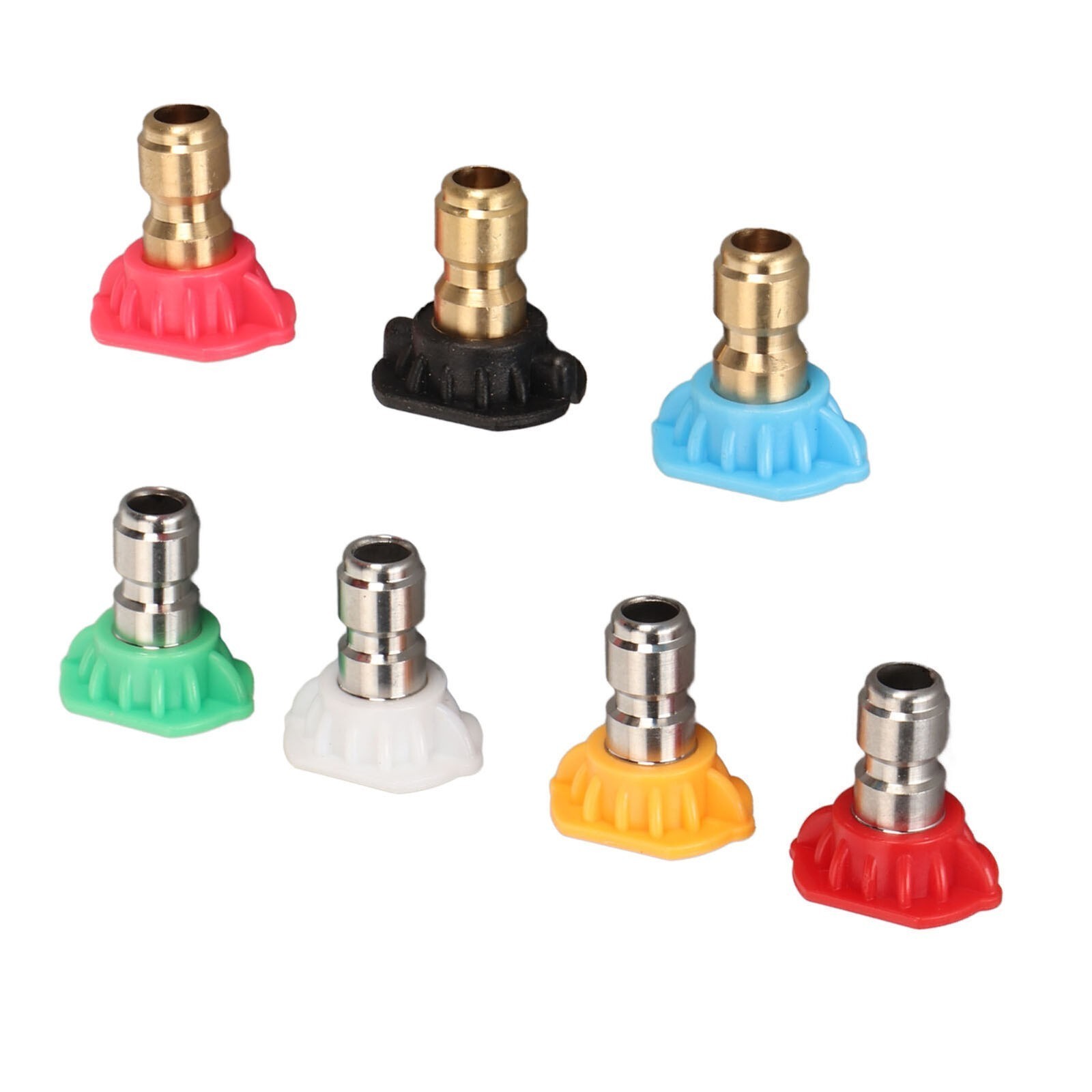 High Pressure Water Gun Nozzle 1/4 Inch 7 Colors Fan Shaped Multifunctional