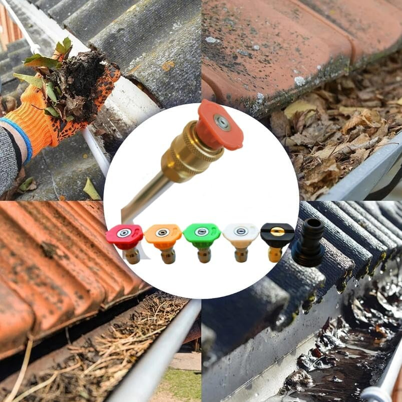 Upgraded Pressure Washer Wand, Brass Water Jet Nozzle for Garden Hose, Hydro Hos