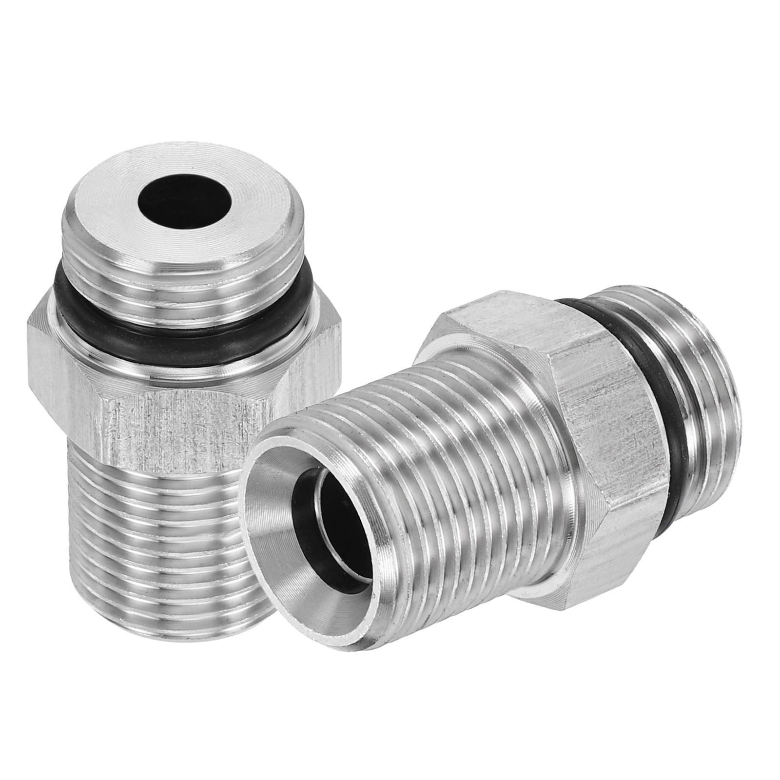 2Pcs Pressure Washer Adapter, G3/8″ Male to G3/8″ Male Steel Fittings Flat
