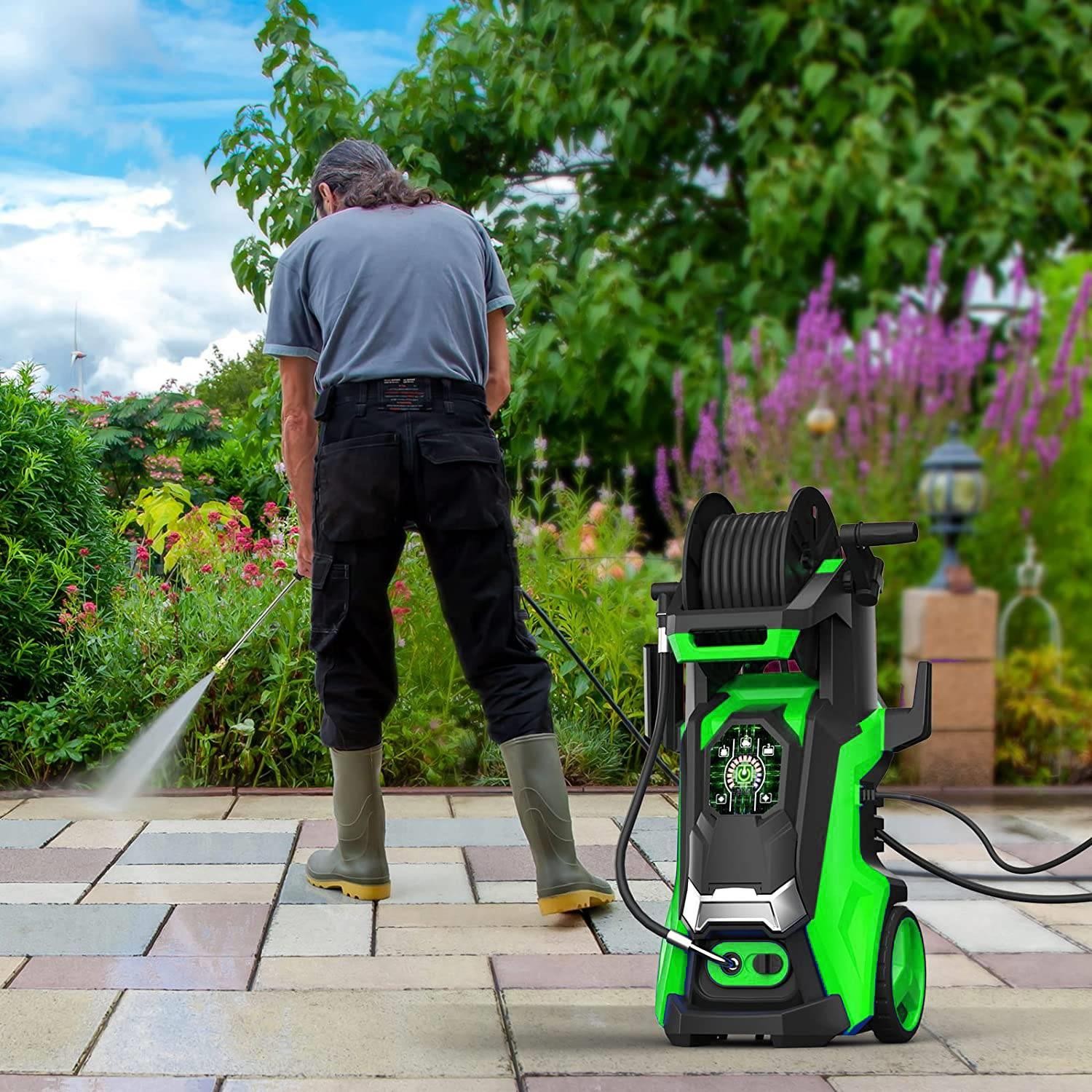 3800PSI High Pressure Washer Electric Patio Cleaner 2.8GPM w/ Telescopic Handle