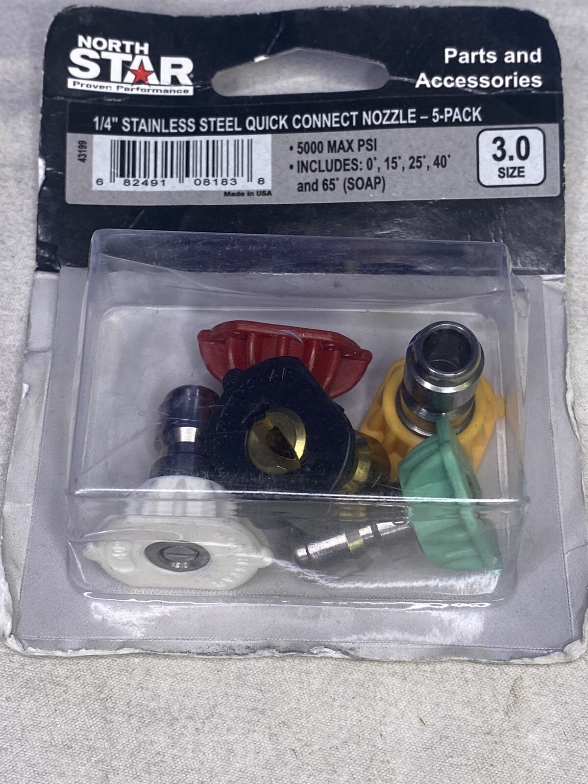 NorthStar 5-Pack Pressure Washer Quick Couple Nozzle Set- 3.0 Size