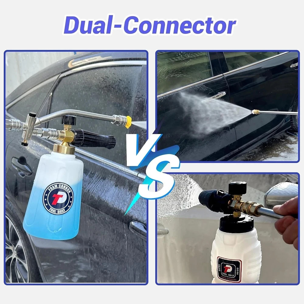 High-Performance Foam Cannon for Pressure Washer with Dual Lance & Nozzles