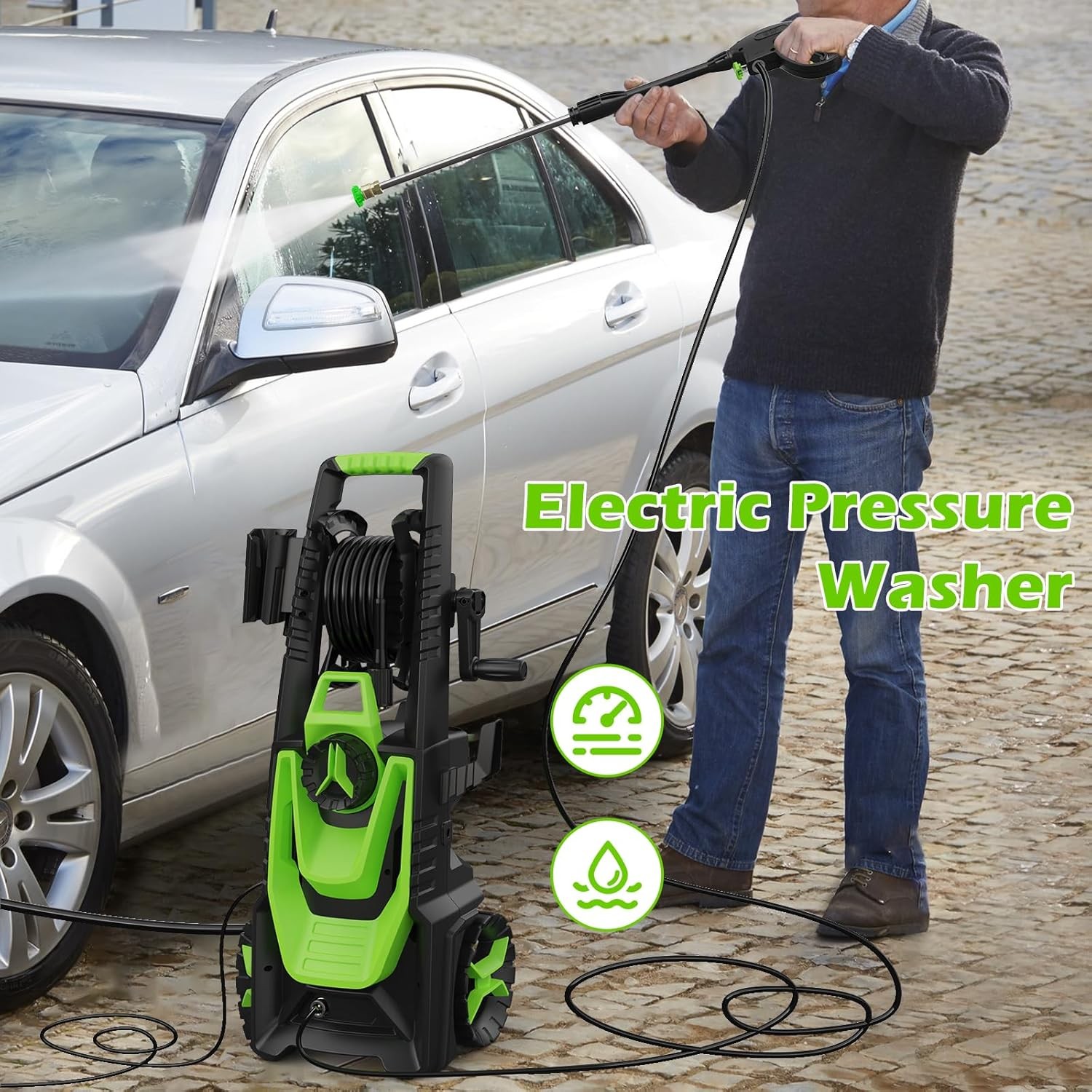 Electric Pressure Washer, Power Washer Foam Cannon, Foam Cannon 4 Quick Conne
