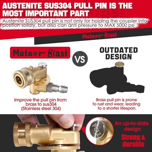 Meteor Blast Quick Connecting Pivoting Brass Coupler Attachment 120 Degree wi