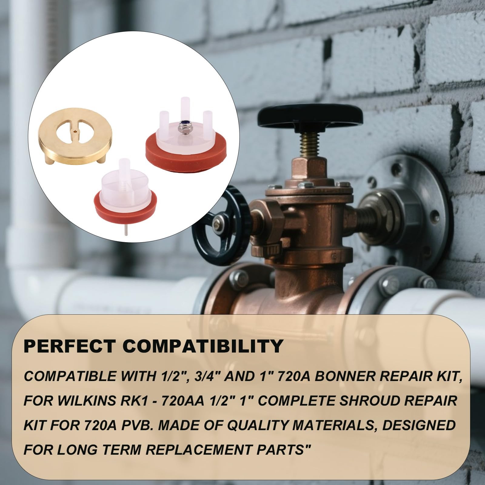 Zurn Wilkins 720A PVB Repair Kit – 1/2″ 3/4″ 1″ Backflow Preventer Parts