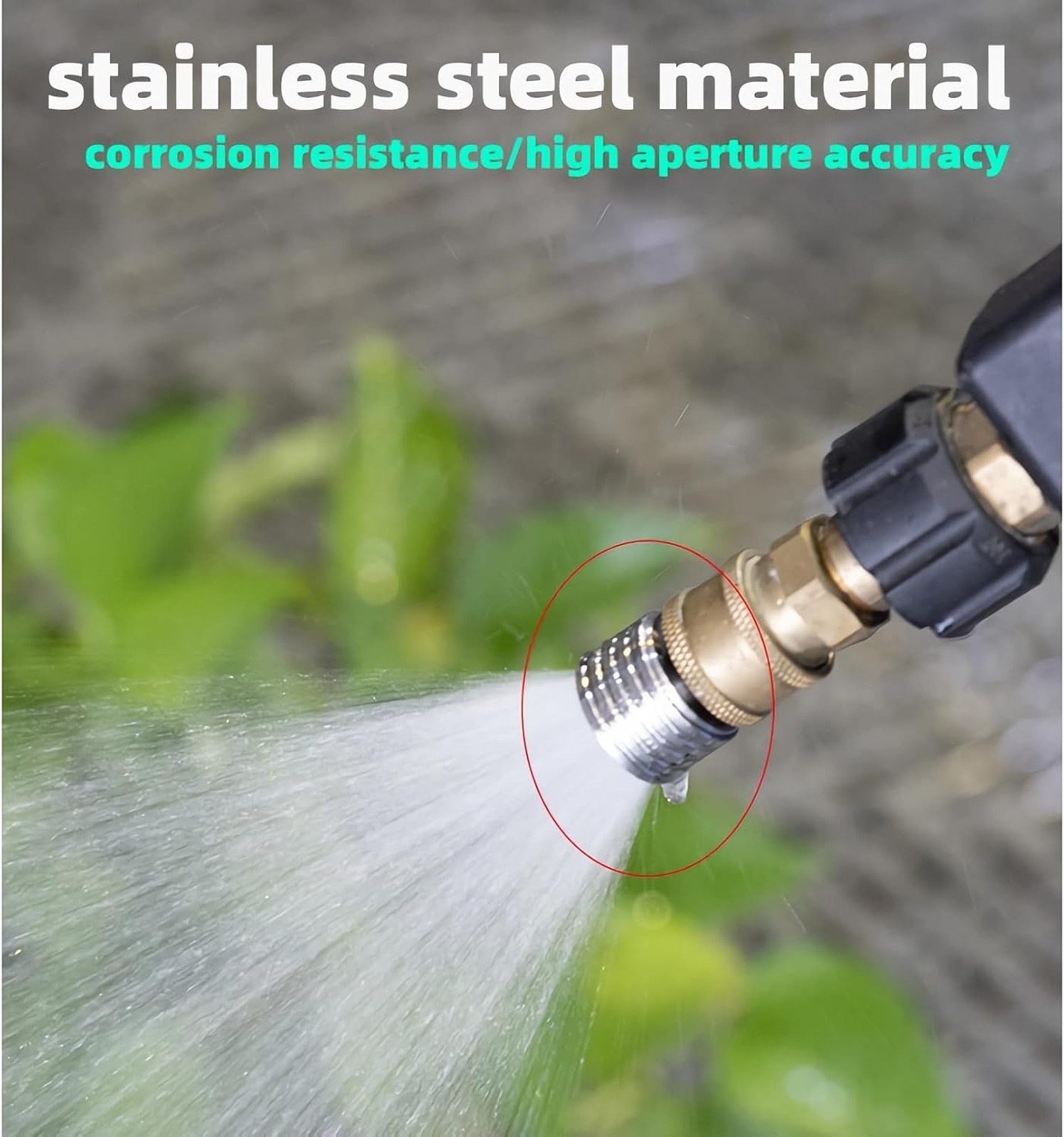 Stainless Steel Pressure Washer Nozzle Tips 0.3mm 0.4mm 0.5mm Quick Connect