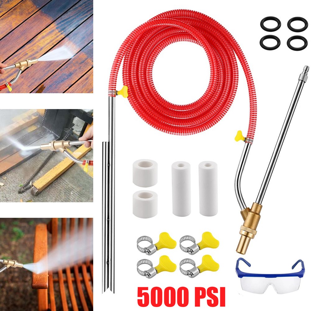5000 PSI Sandblasting Kit for Pressure Washer Sand Blaster Attachment Power US