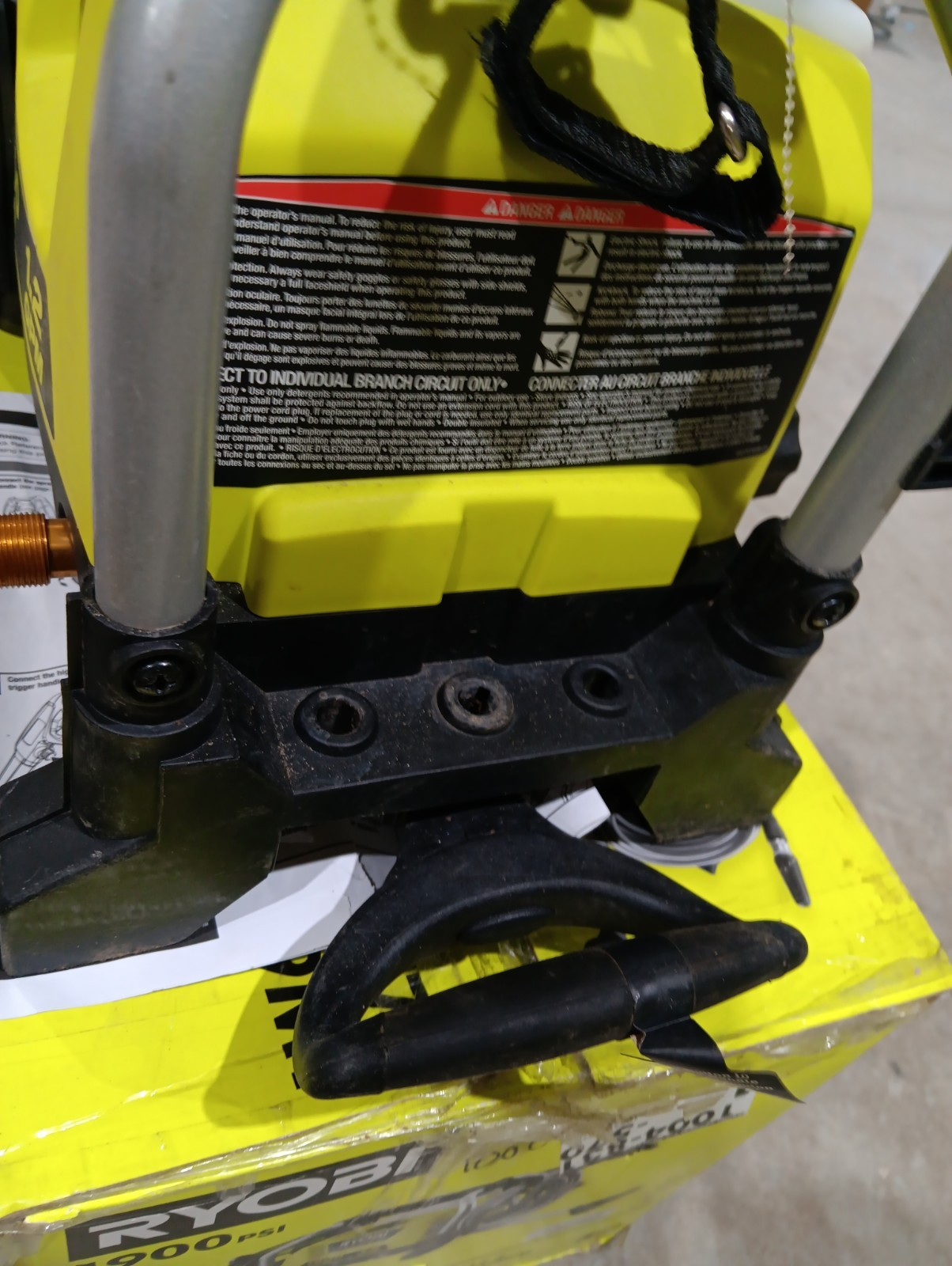 RYOBI 1900 PSI 1.2 GPM Cold Water Wheeled Corded Pressure Washer RY1419MT *READ*