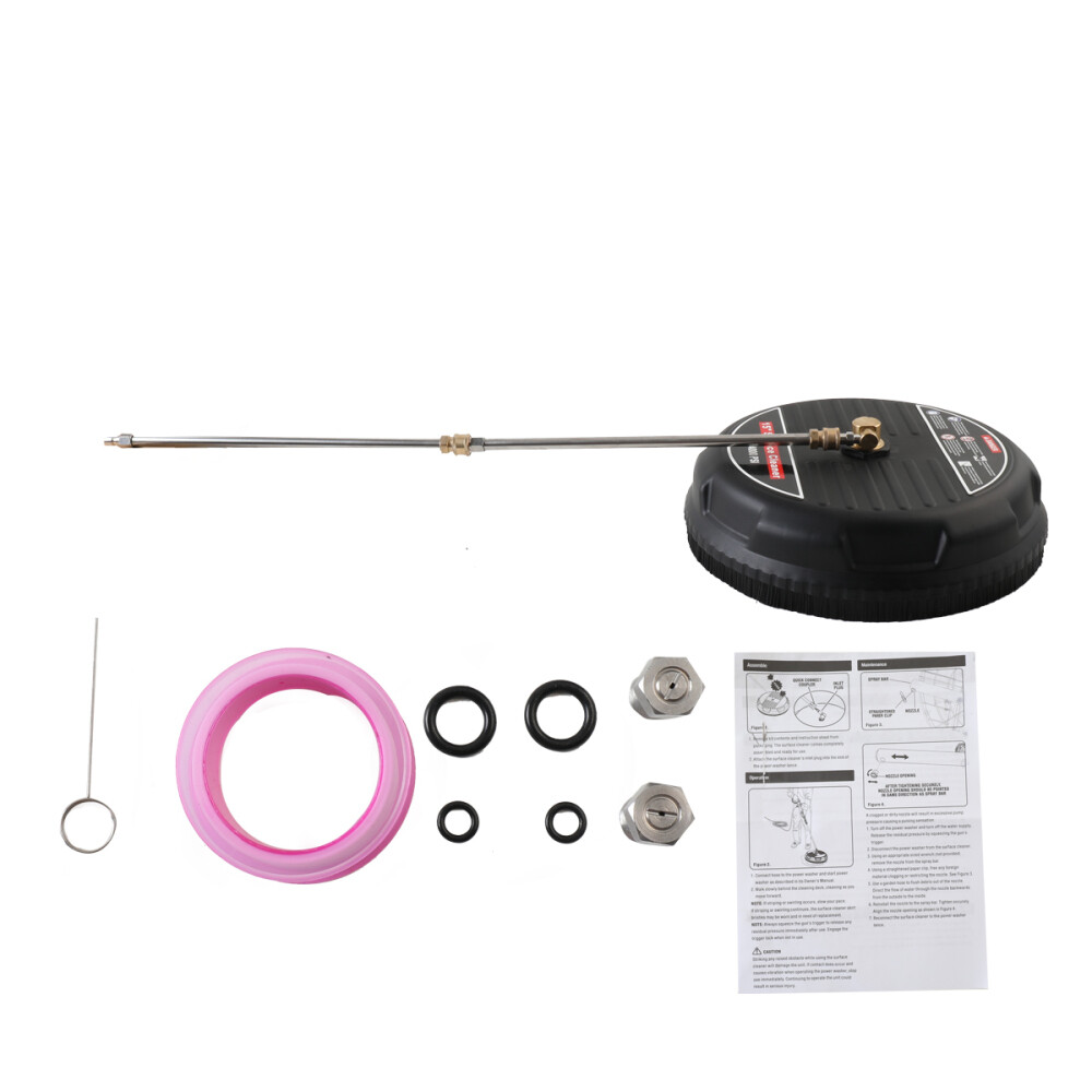 15″ Pressure Washer Surface Cleaner Scrubber with 2 Piece Extension 4000PSI
