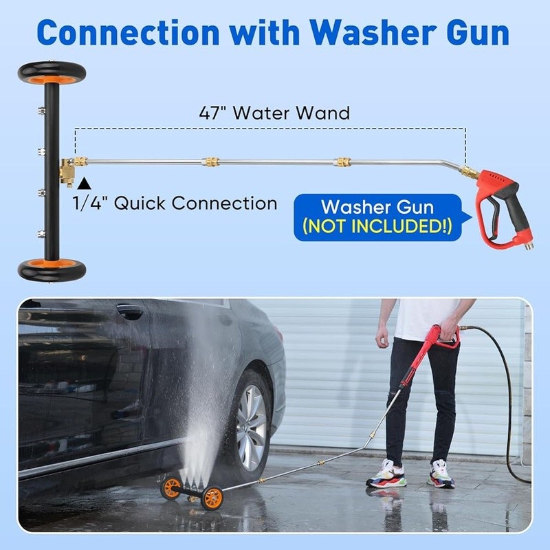Pressure Washer Undercarriage Cleaner Dual Mode 4000PSI Quick Connect Wand New