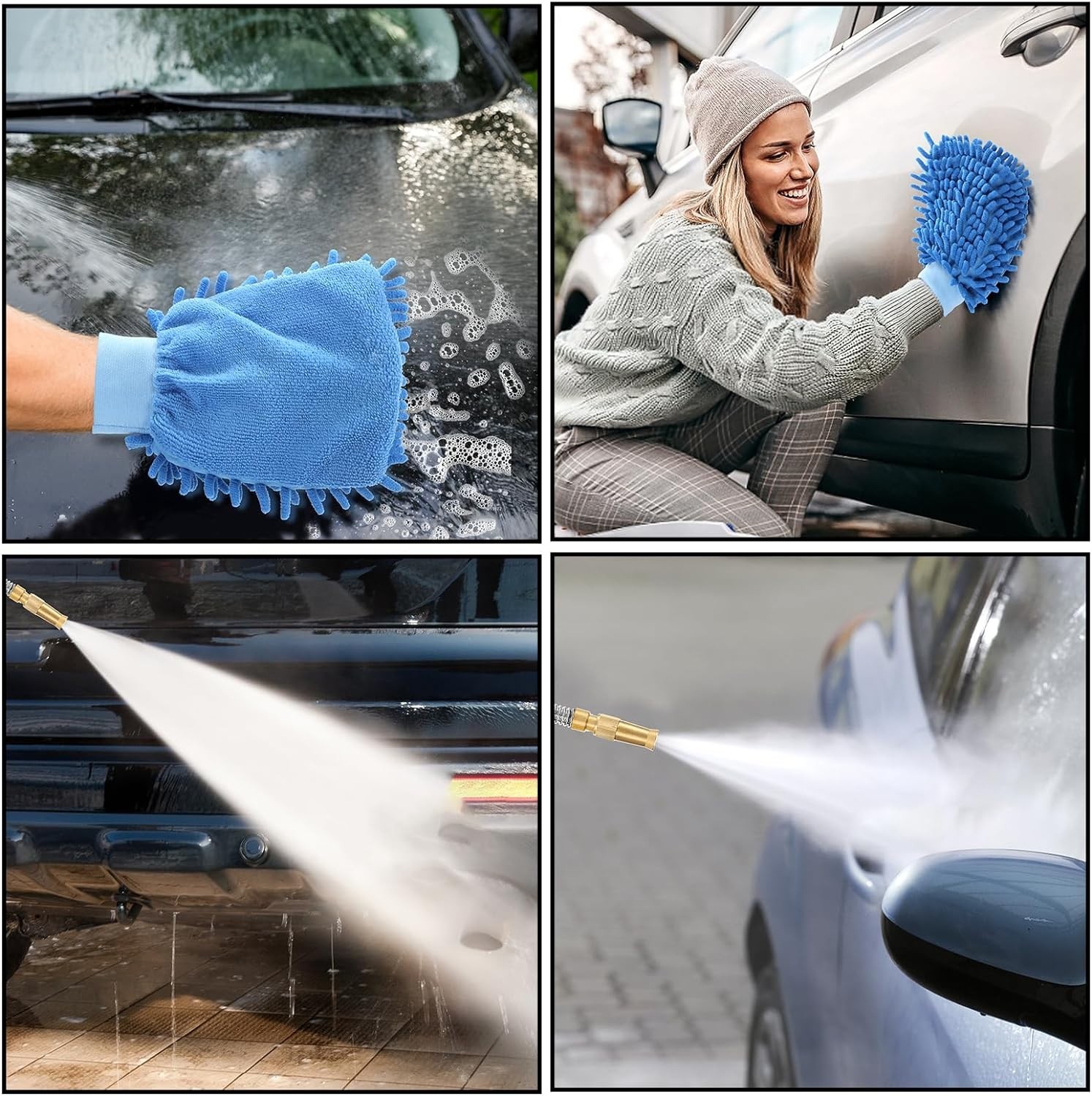 High Pressure Water Wand with Three Interchangeable Nozzles for Versatile Use