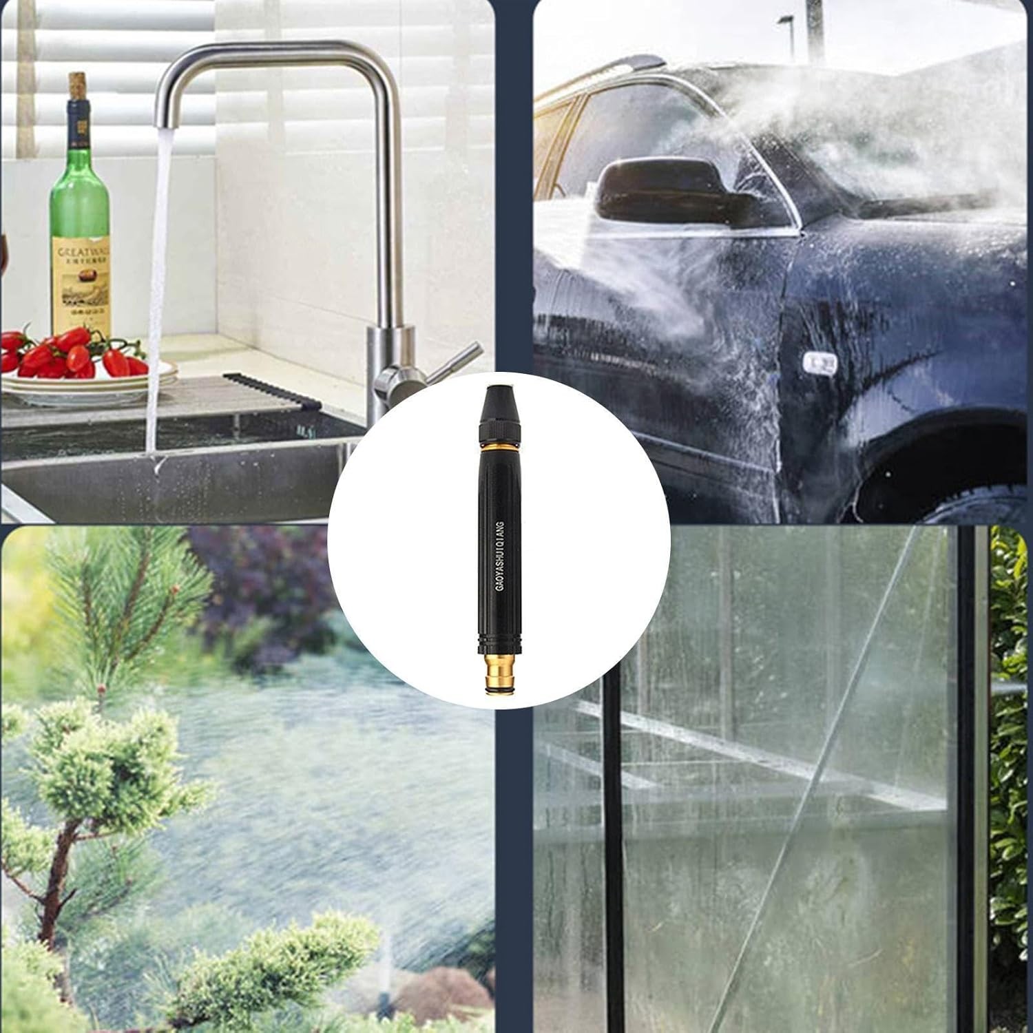 Larnto High Pressure Hose Nozzle Water Gun for Car Wash Garden Pressure Booster