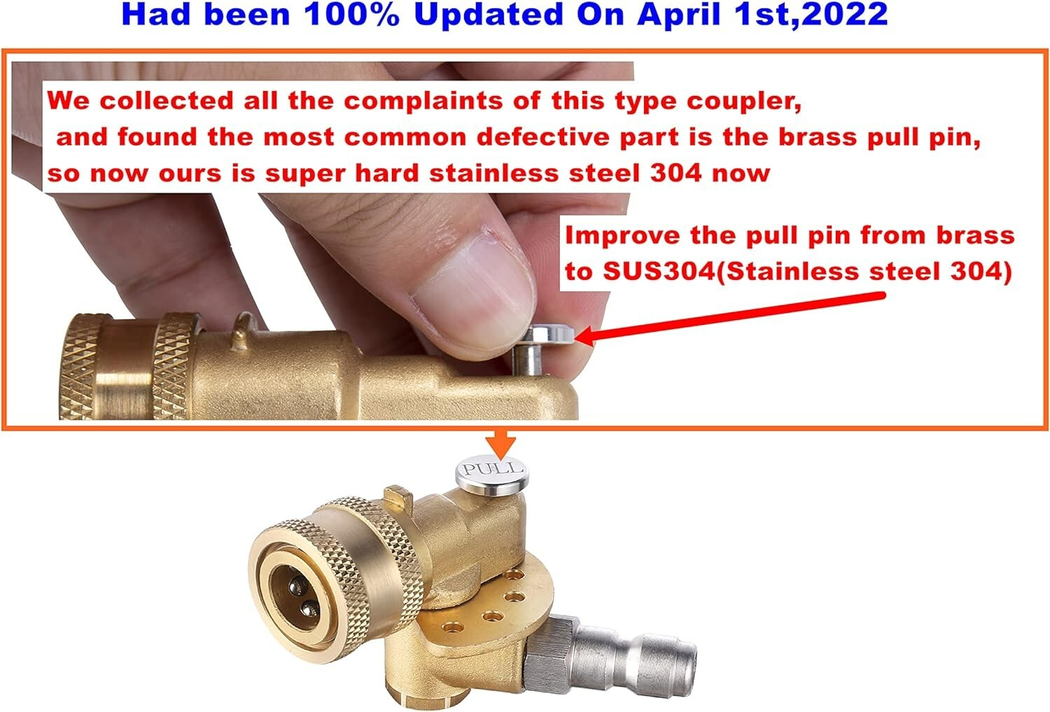120-Degree Pivoting Coupler for Pressure Washer – Efficient Cleaning Accessory