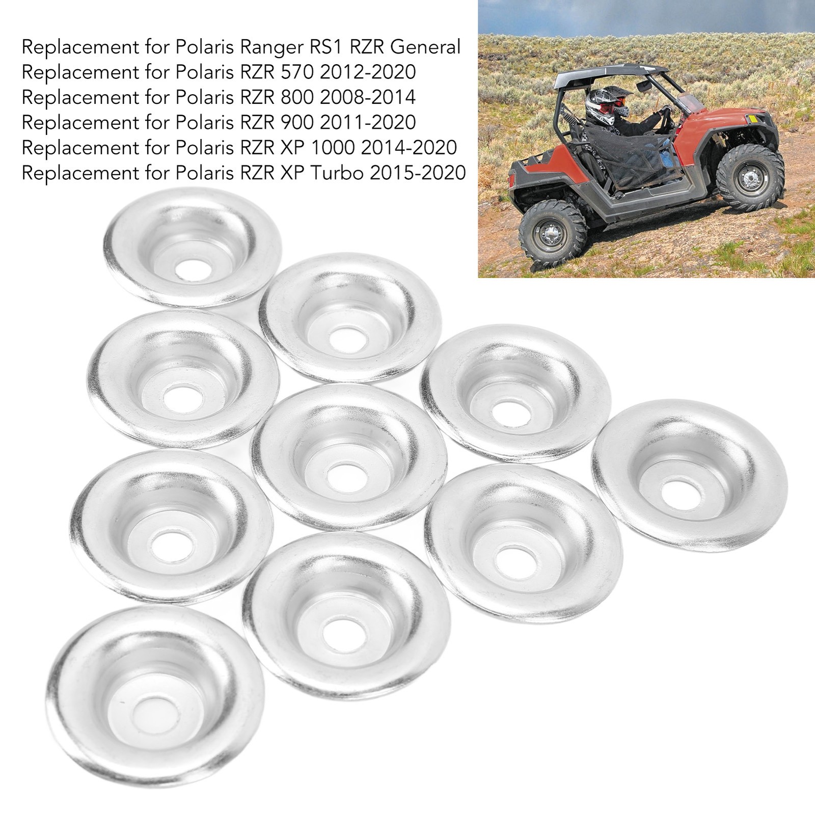 20pcs Rugged Metal UTV Skid Plate Washer Bolt Set For RZR 570 800 SEPD