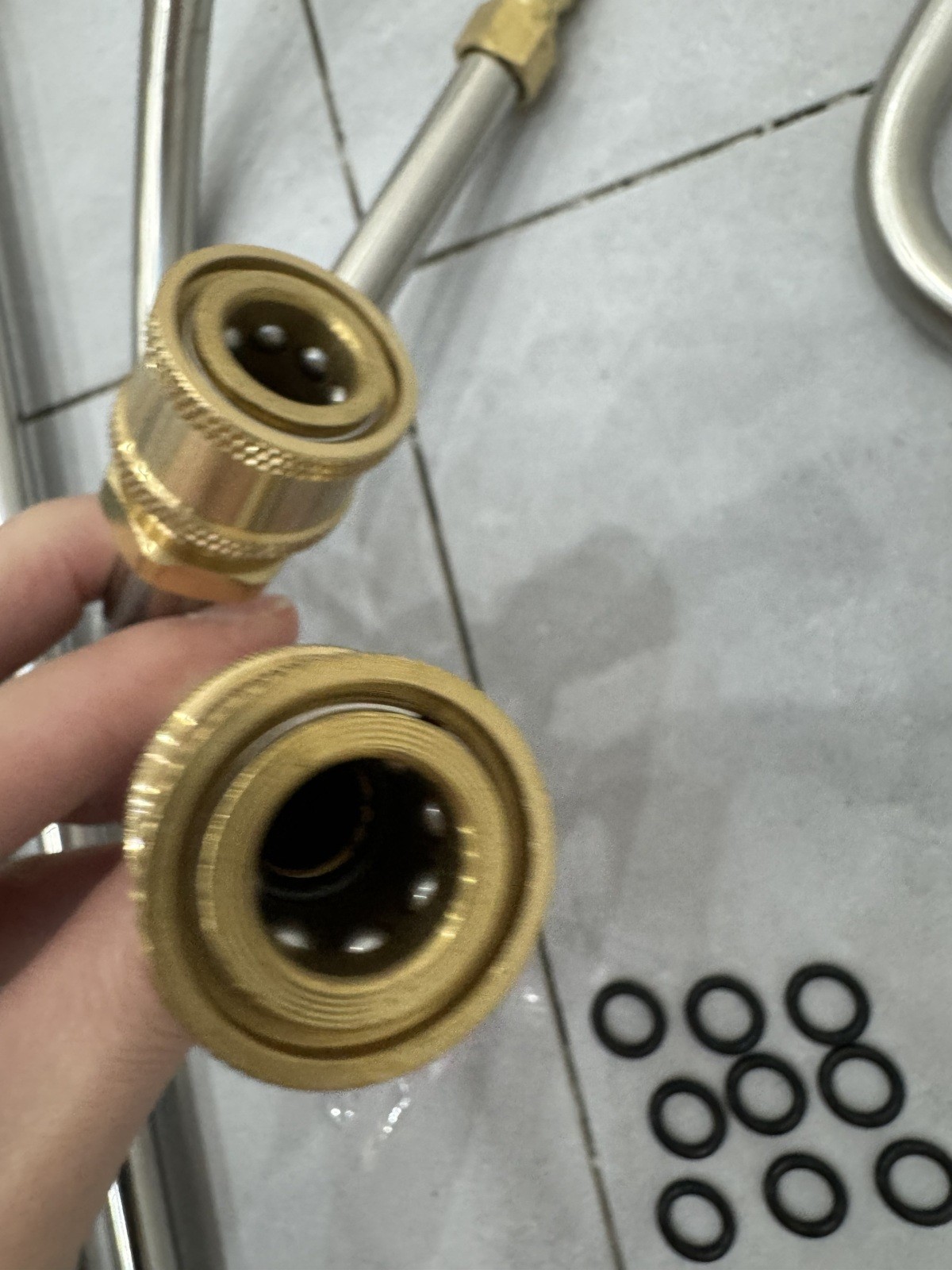 Pressure Washer Extension Wand 9.5 ft Long Curved Rod Kit Brass and Steel Build