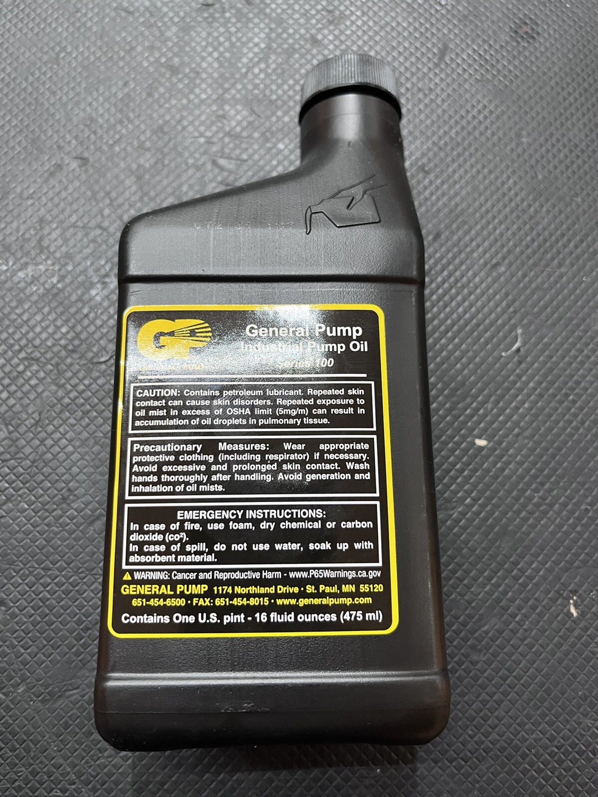 CRANKCASE OIL 100216 for General Pump Triplex Plunger Pressure Washer Pumps