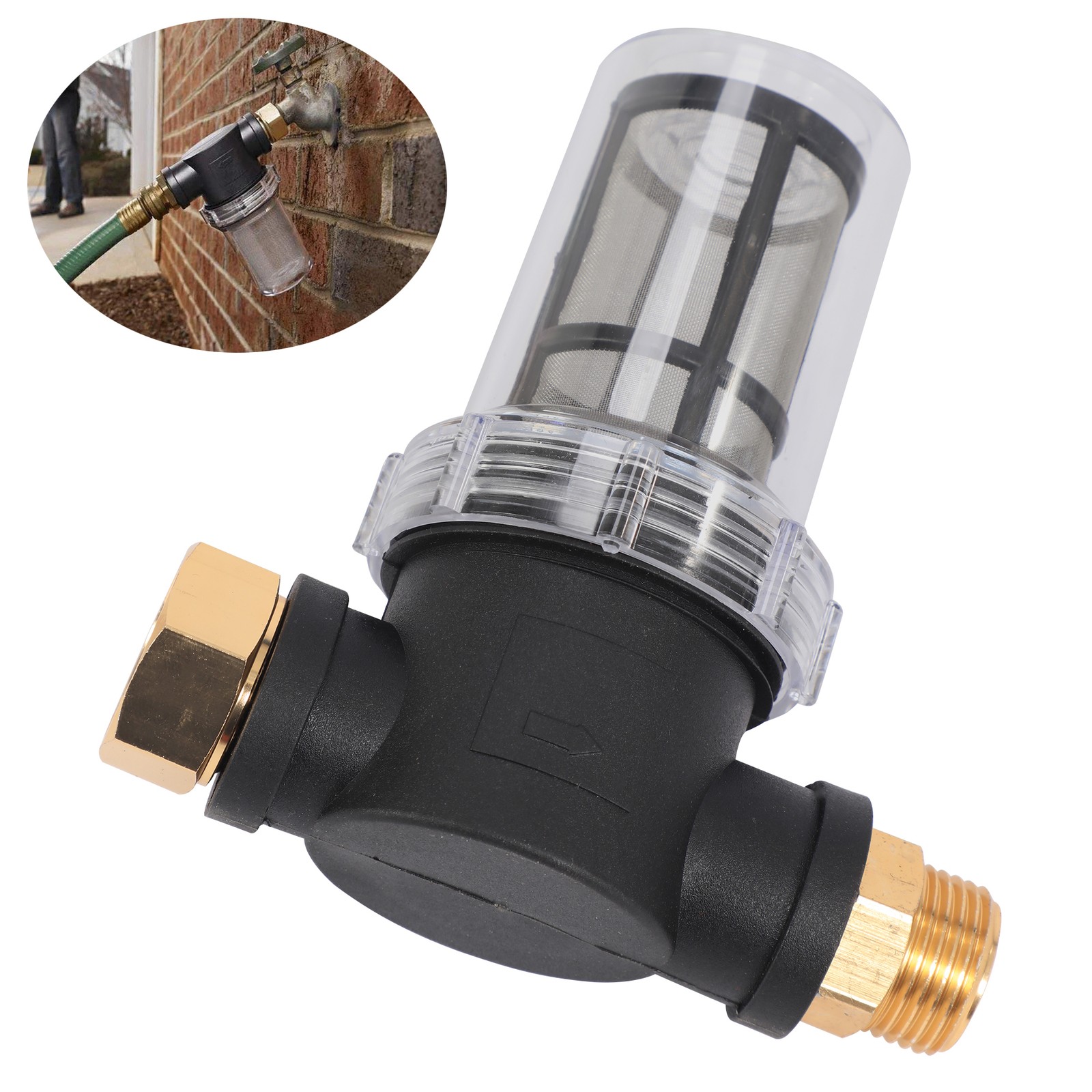 Garden Hose Filter for Pressure Washer Inlet Water, Inline Filter for Sediment