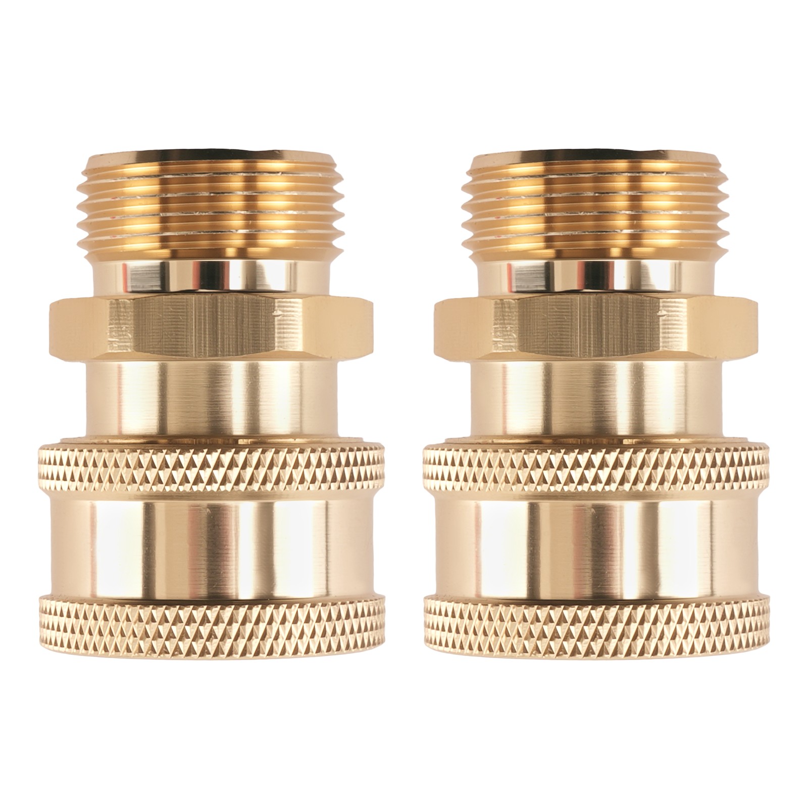 Pressure Washer Adapter M22 14mm Swivel to 3/8” Quick Connect 5000PSI Brass