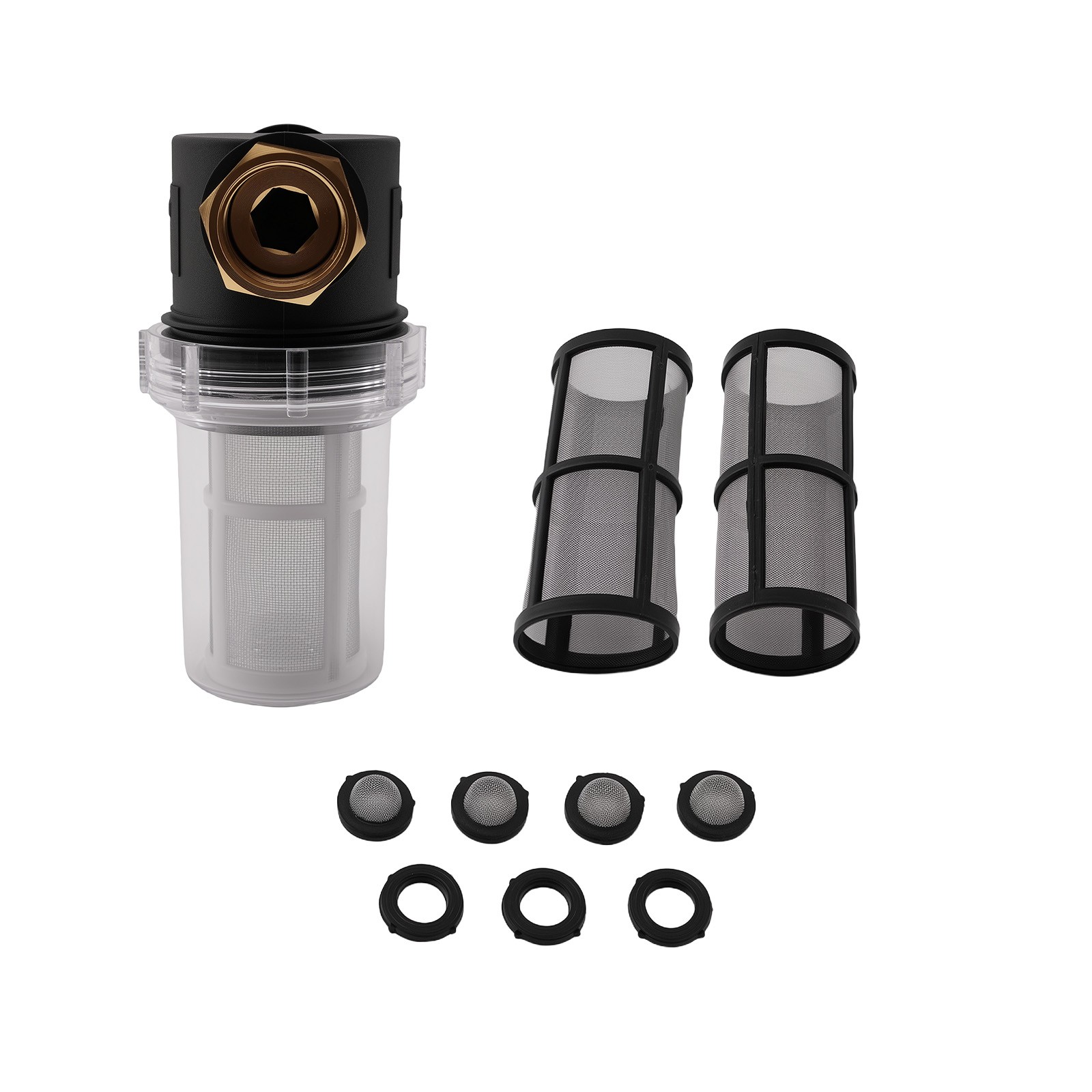 3/4″ Water Filter Inline for Pressure Washer Water Hose Brass Thread 100 Mesh