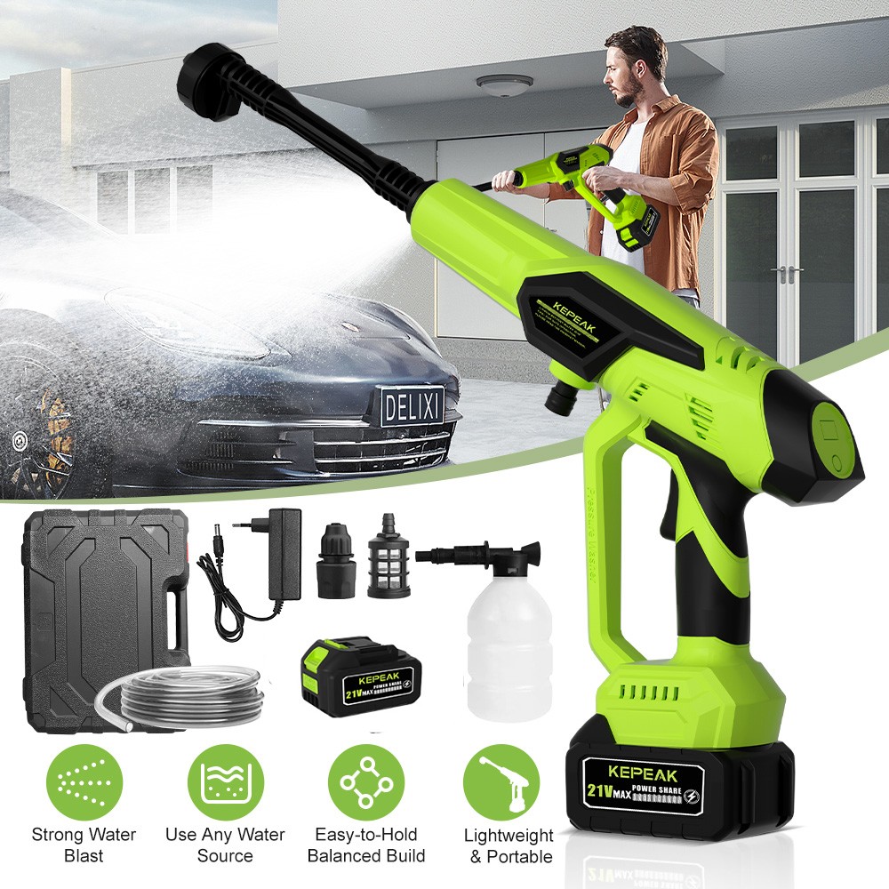 Cordless High Pressure Car Washer Tool Portable Wash Cleaner Machine Water Gun
