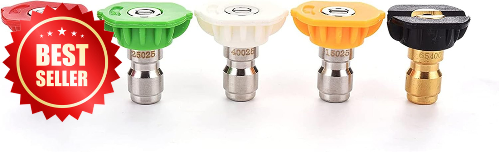 5 Pack Pressure Washer Spray Nozzle Tips 1/4 IN 2.5 GPM Multiple Degrees US