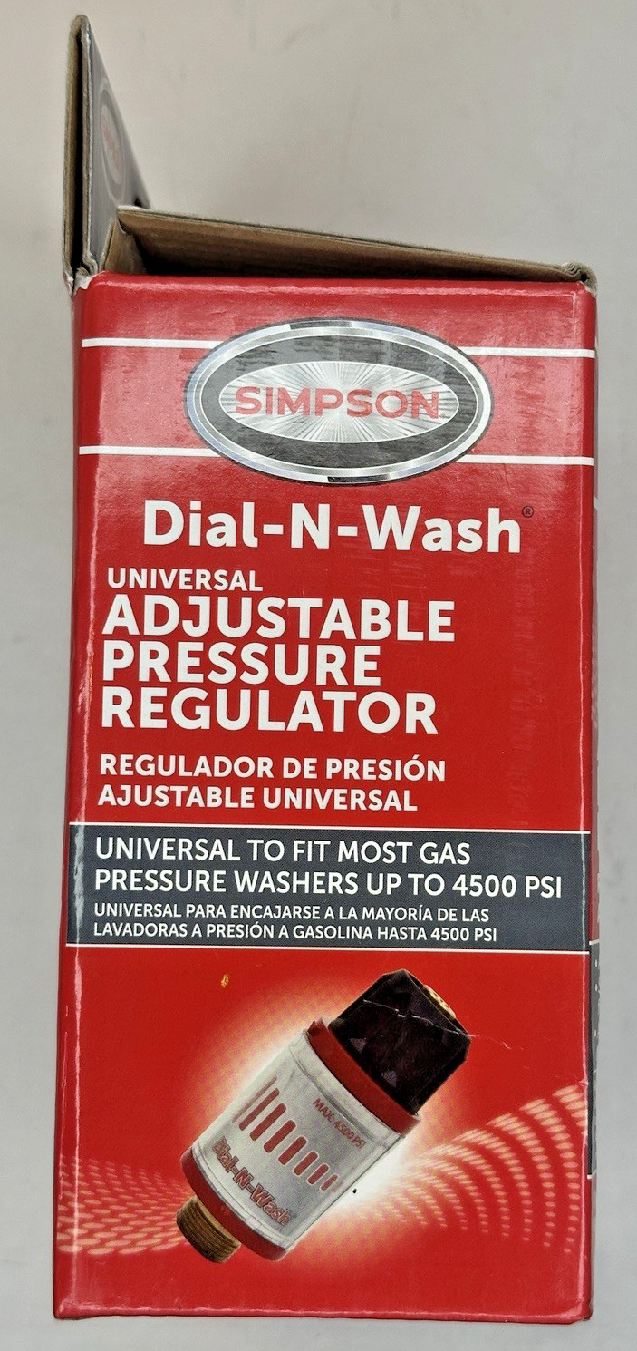 Adjustable Pressure Regulator 1000-4500 PSI MAX Univ Gas Washer Easy Connect