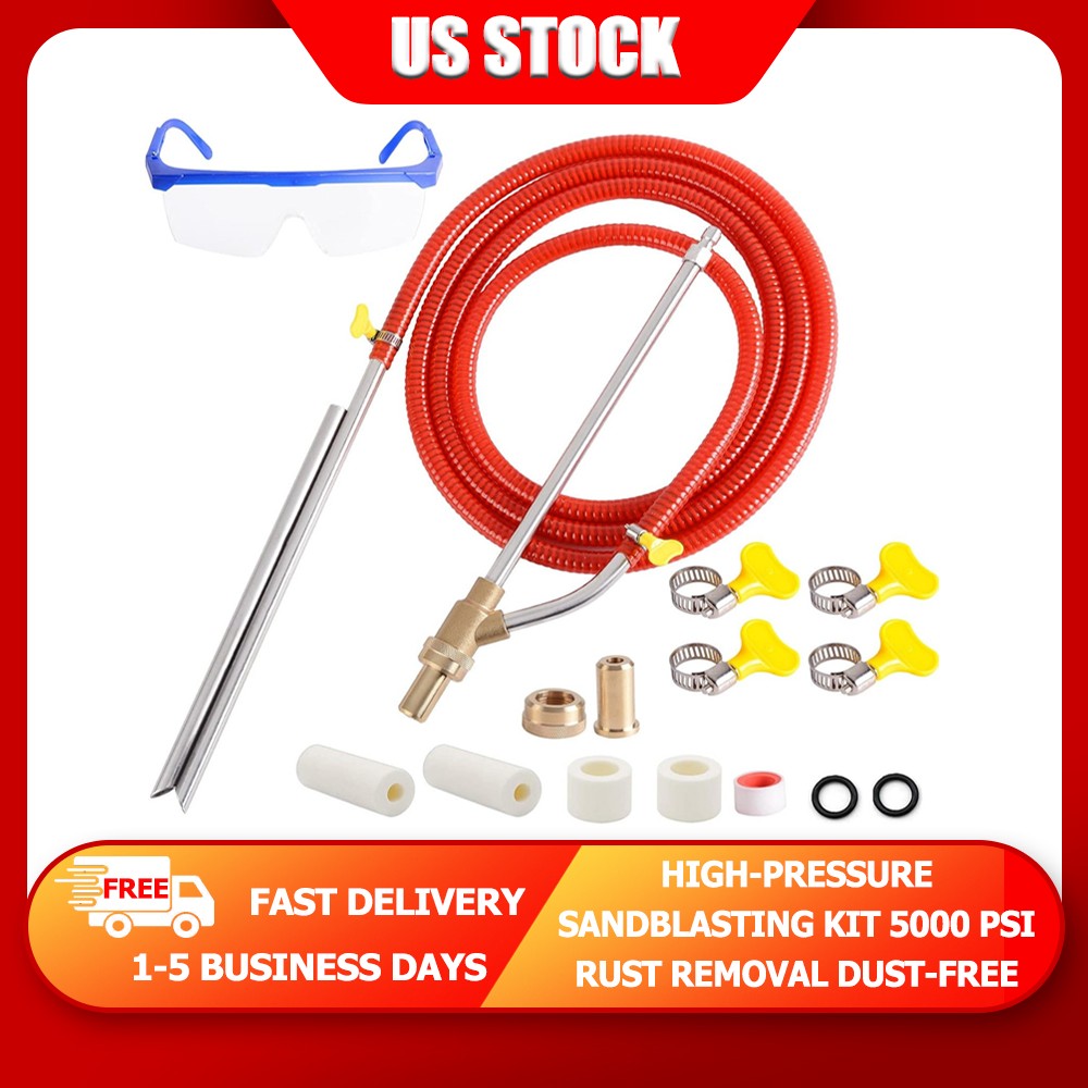 5000 PSI Wet Sandblasting Kit – Stainless Steel Brass For Pressure Washer US