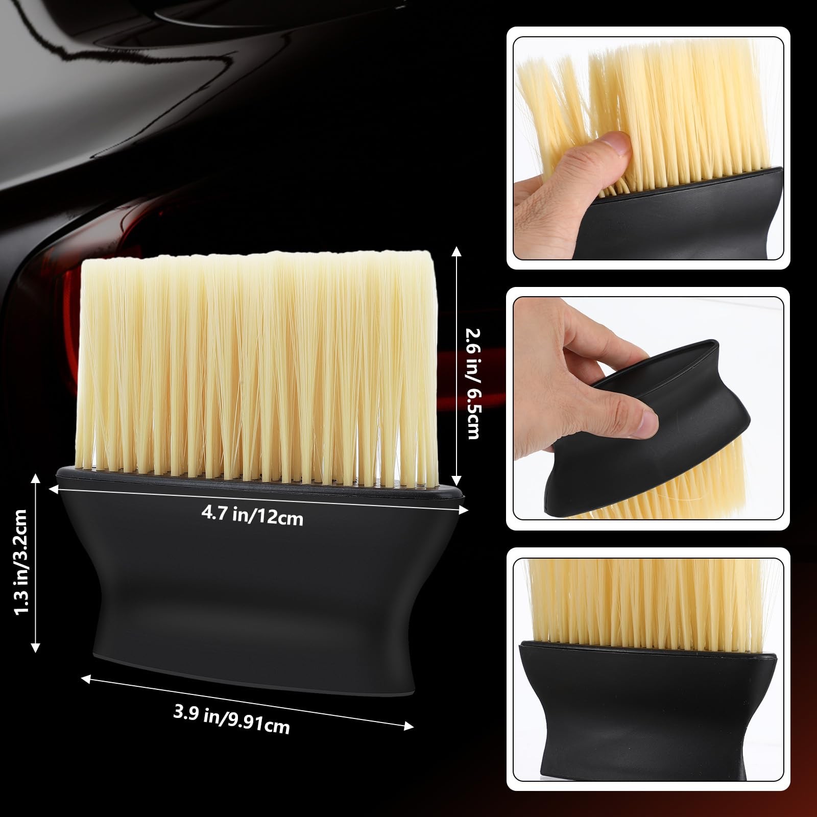 Gjinxi 2Pcs Auto Interior Dust Brushes, Car Cleaning Brushes Duster, Soft…