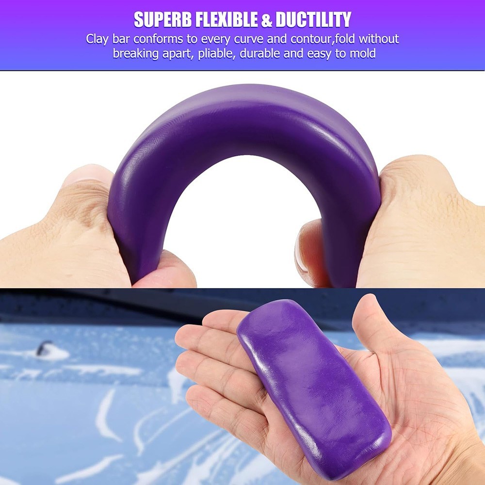 Car Clay Bar 4 Pack 400g Premium Grade Clay Bars Detailing Magic Clay Bar Purple