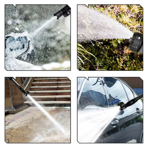 NEWBENY 200Bar Brushless High Pressure Car Washer Gun 6 in 1 Electric Garden Was