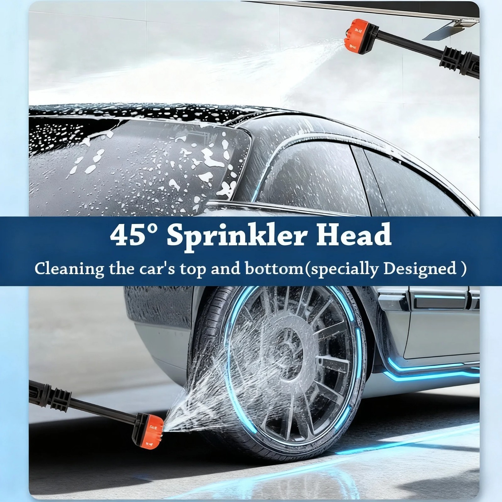 Cordless Pressure Washer Portable Water Spray Gun with 2 Battery