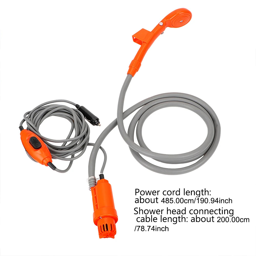 12V Portable Car Wash Pump High Pressure Electric Washer Gun for Outdoor Camping