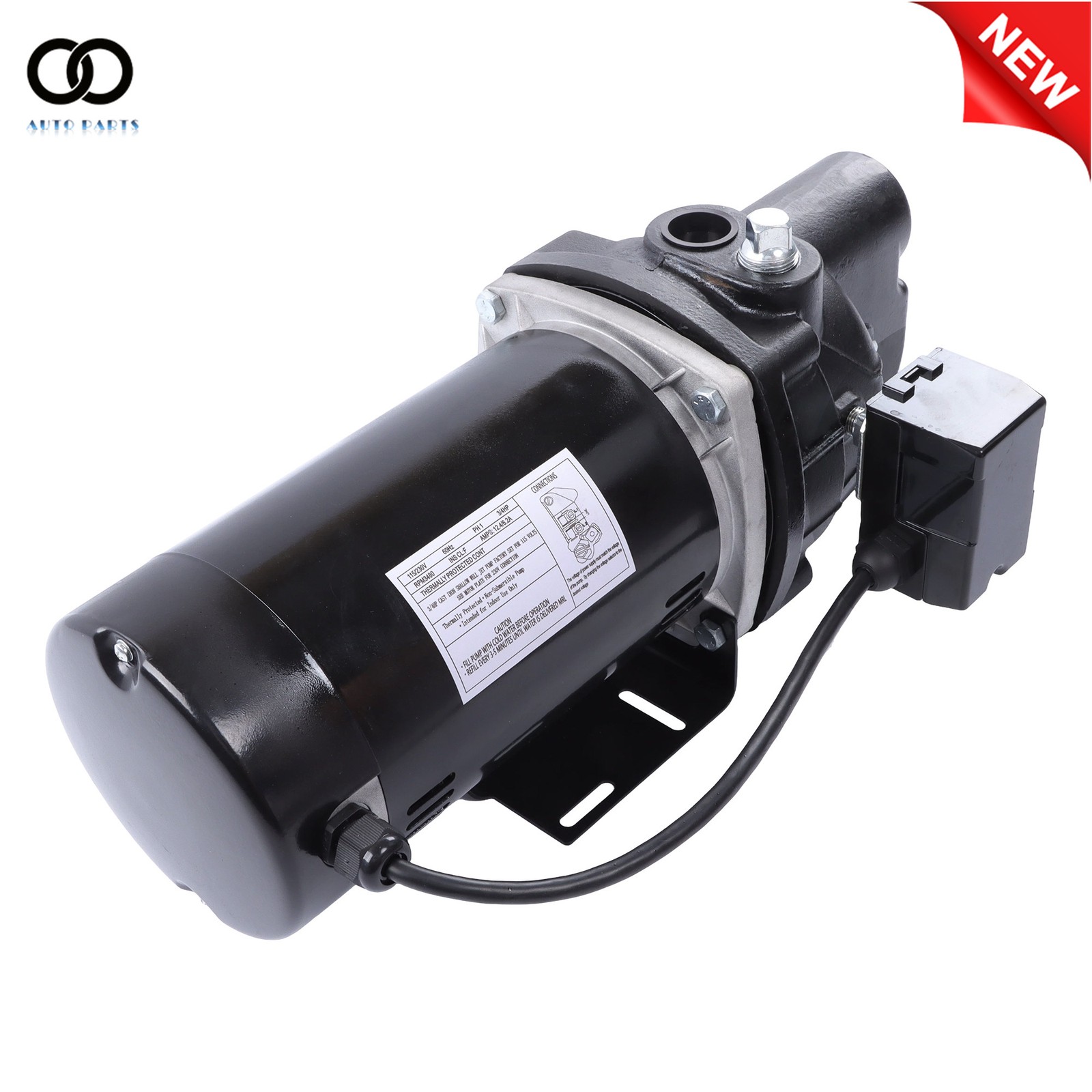 SWS75 3/4 HP Shallow Well Jet Pump Cast Iron 510 Gallons Per Hour 1PH 115/230V