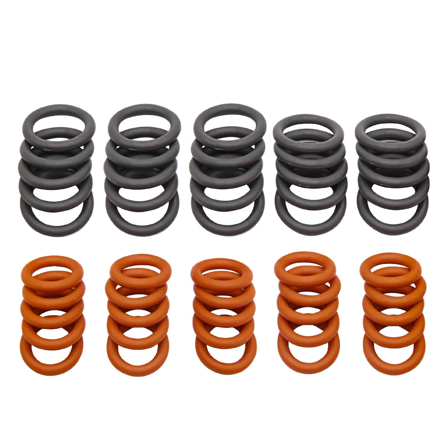 Ganivsor 1/4″ 3/8” Pressure Washer Quick Coulper QD Colored O-Rings(25Orange+25