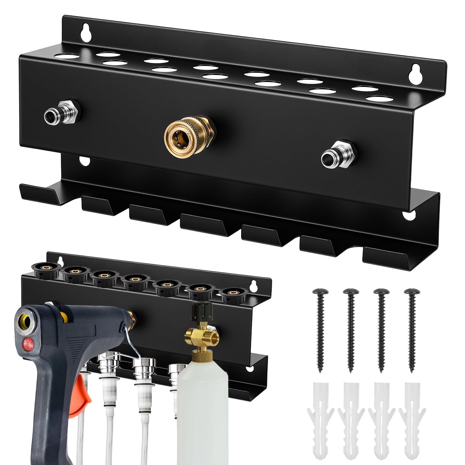 Wall Mount Pressure Washer Holder Metal Storage Rack For Nozzles/Wands