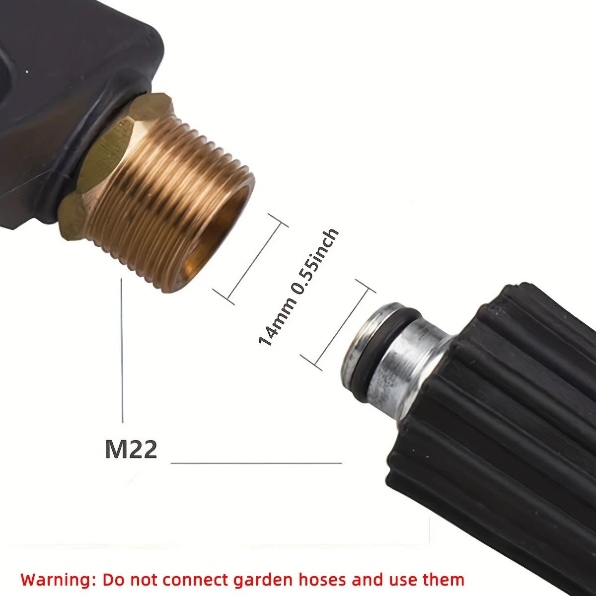 1/4″ High Pressure Washer Gun 4000 PSI Car Wash Foam Spray Short Wand w/5 Nozzle