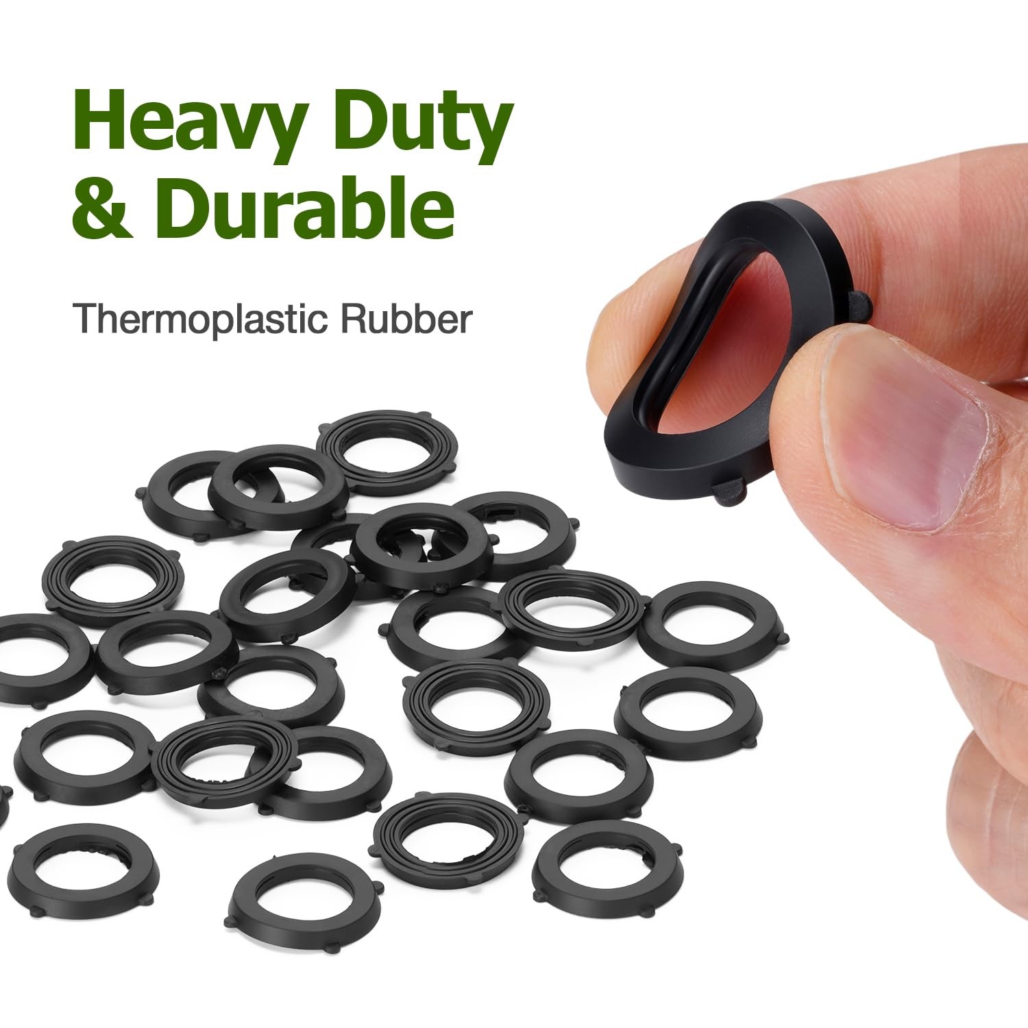 30 Pack Garden Hose Washers with Self-Locking Tabs – Heavy Duty Rubber Seals …