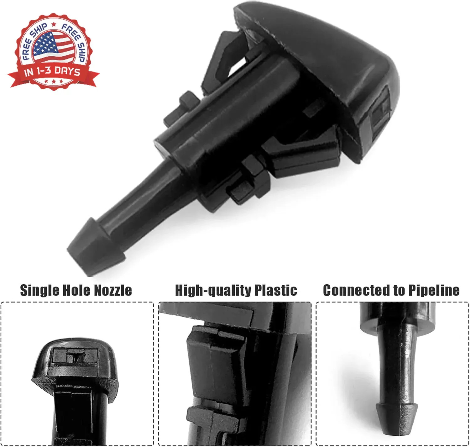 Windshield Washer Hose Kit, 5M Washer Fluid Hose+12 Pcs Hose Connectors+2 Fan No