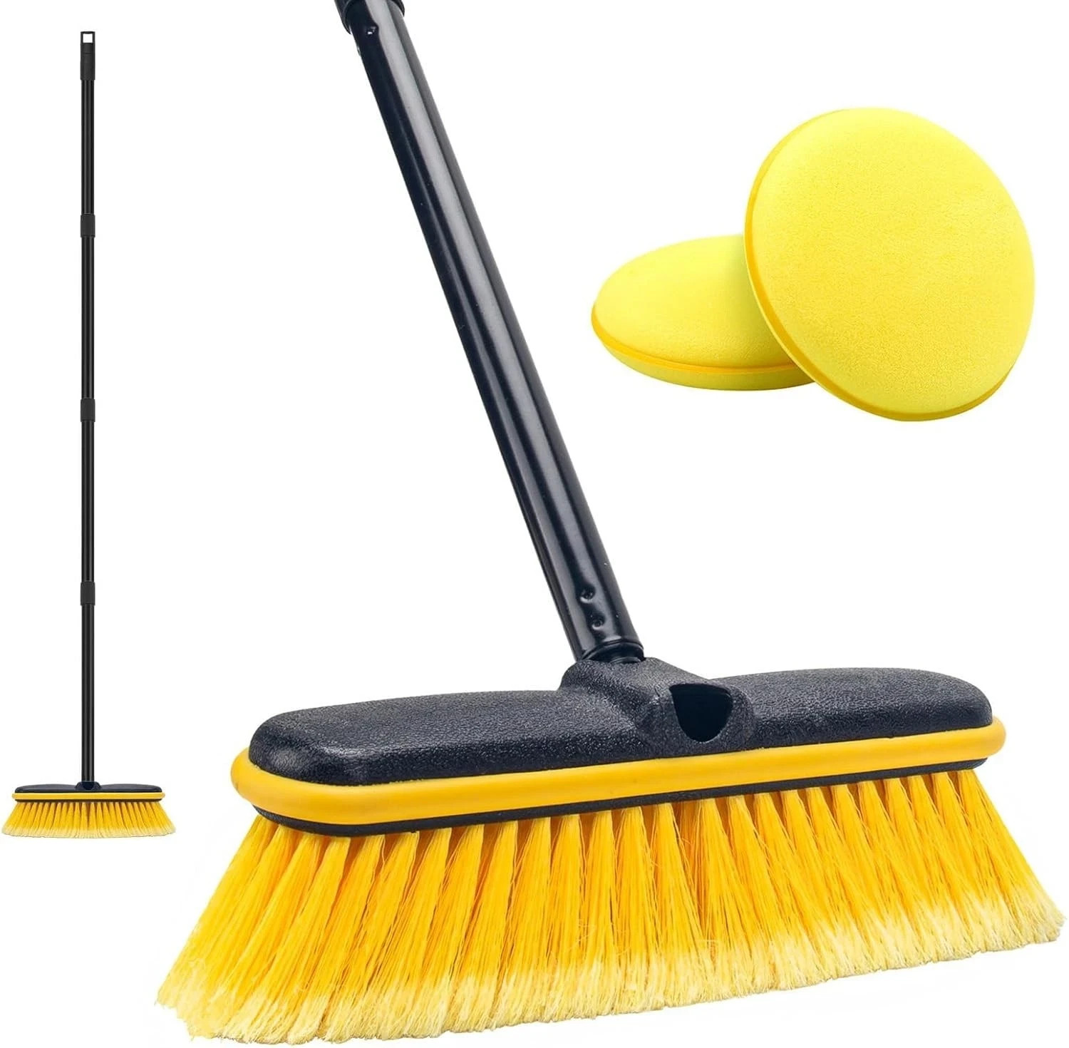 Car Wash Brush with Long Handle, 55” Vehicles Exterior Washing Supplies, Sof…
