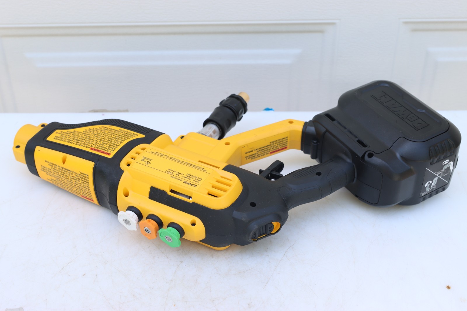 DEWALT 20V MAX 550 PSI 1.0 GPM Cold Water Battery Power Cleaner, Missing Turbo