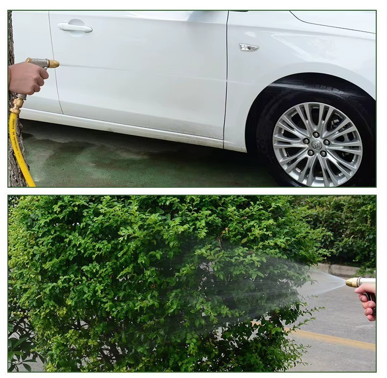 High Pressure Water Spray Gun Metal Brass Nozzle Wash Hose Pipe Car Garden Lawn.