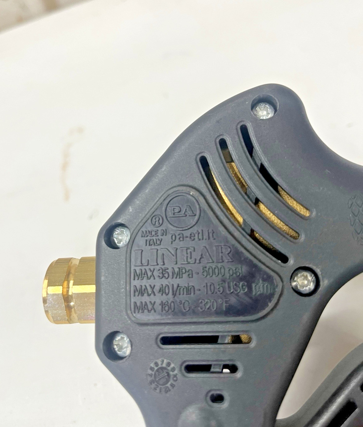Pressure Washer Straight Handle Trigger Gun 5000 PSI 3/8 Inlet 1/4 Outlet