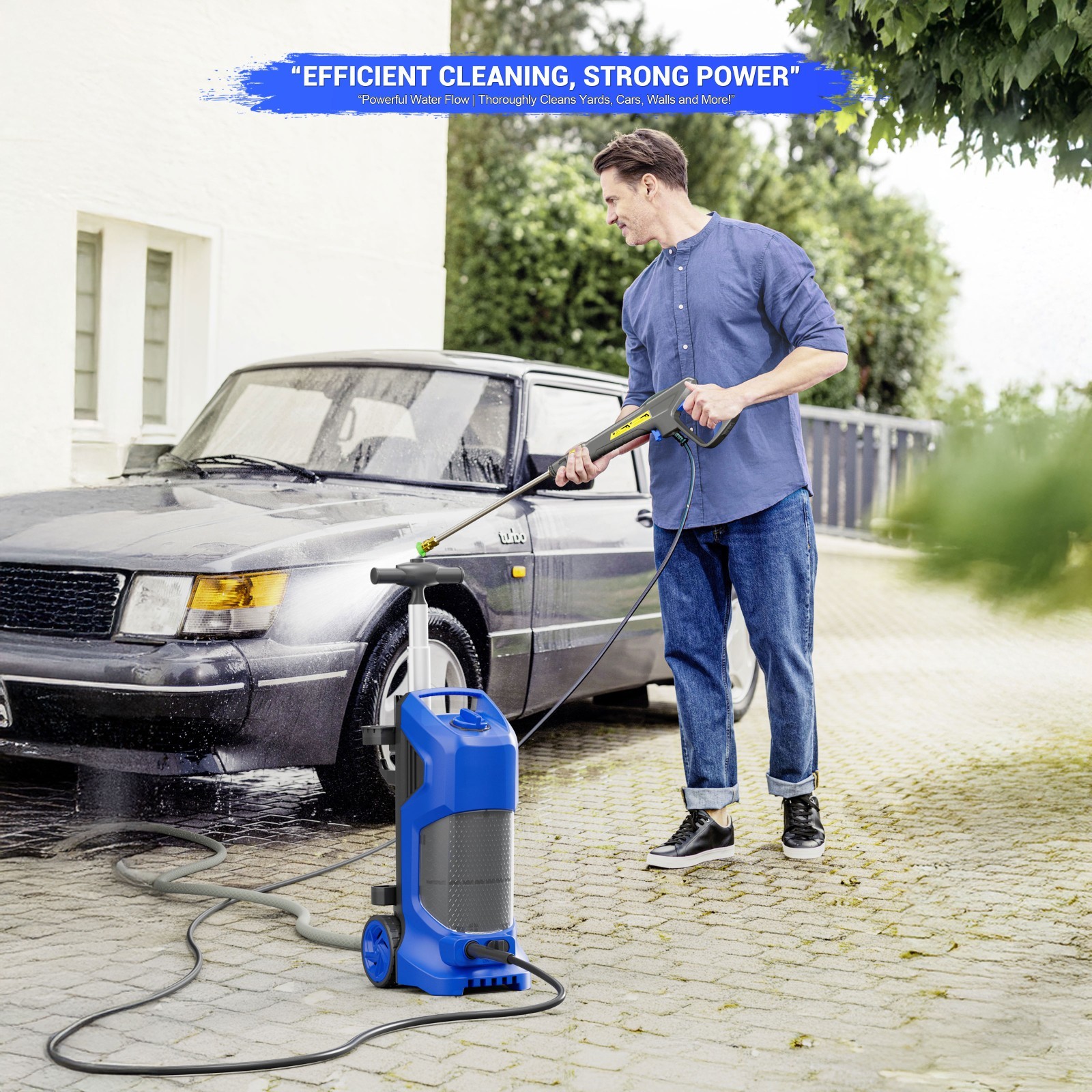 Pressure Washer 4200PSI 3.6GPM, Foam Cannon, Stainless Steel Lance, for Car