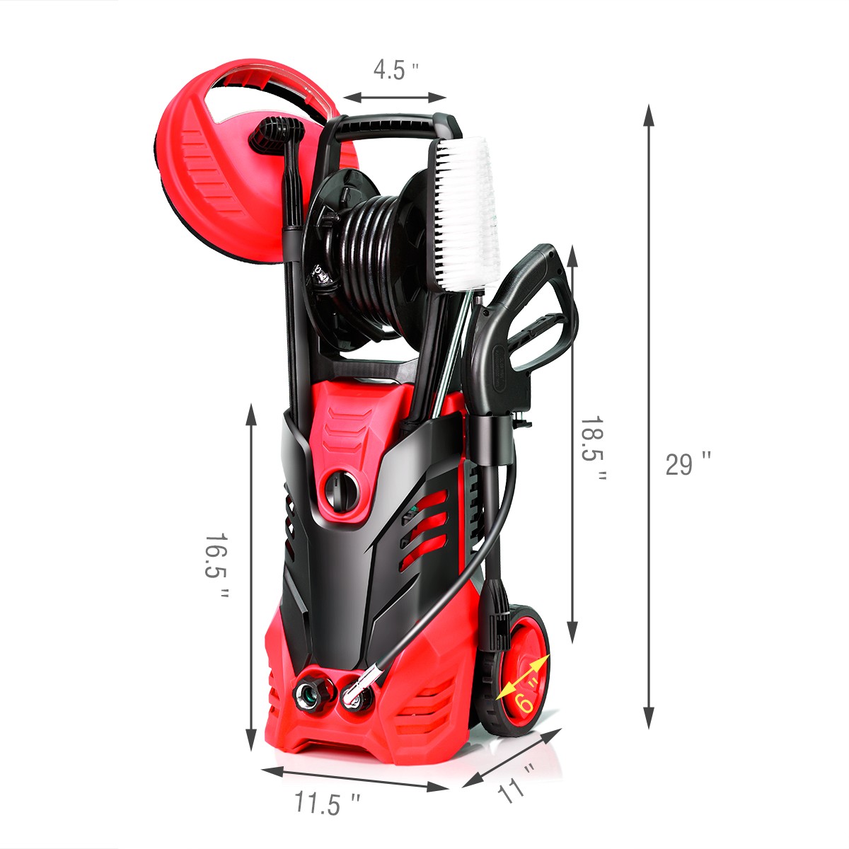 3000PSI Electric High Pressure Washer 2000W 2GPM Portable Power Home Cleaning