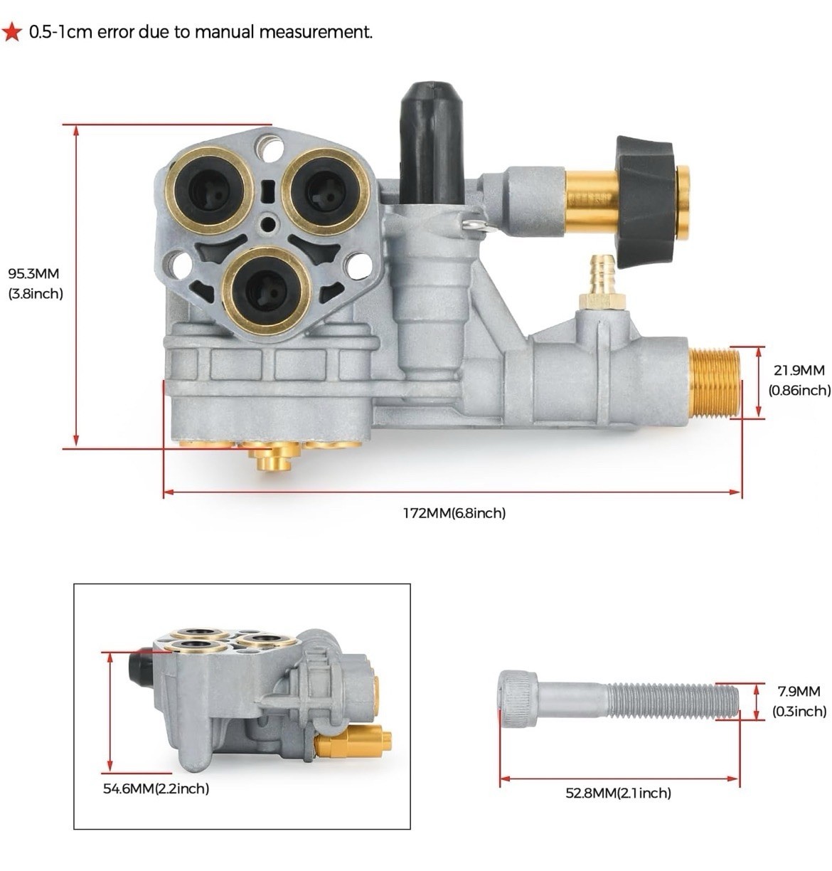 7108366 Pressure Washer Pump Manifold Replacement Kit for 510020 and 520006