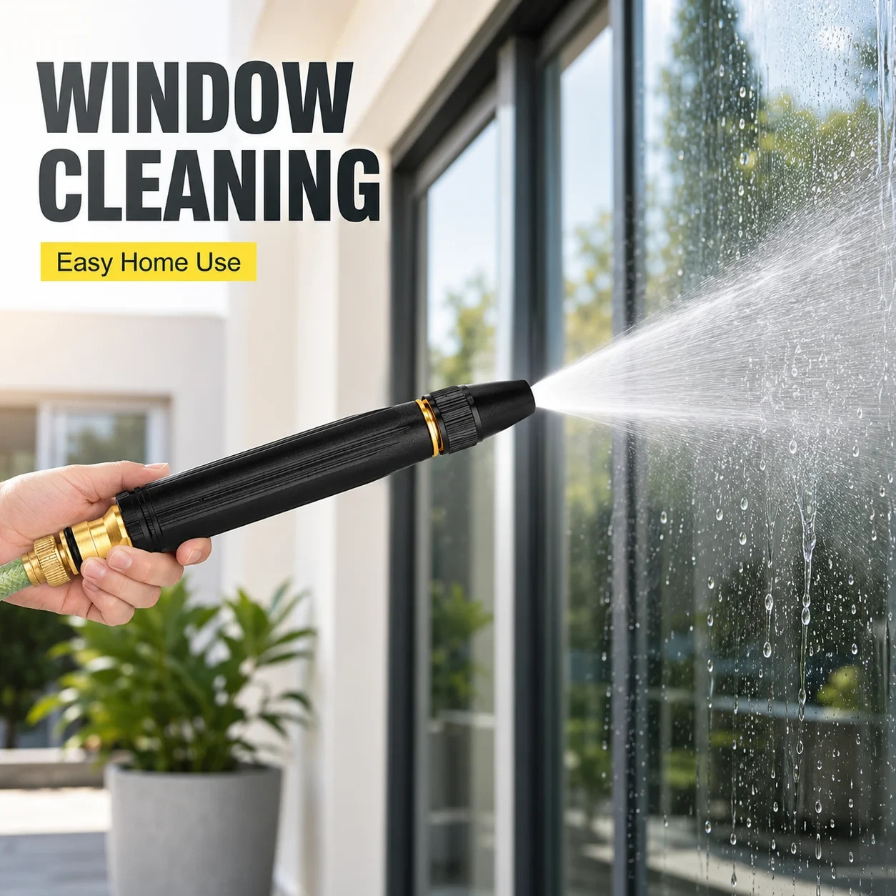 Larnto High Pressure Hose Nozzle Water Gun for Car Wash Garden Pressure Booster