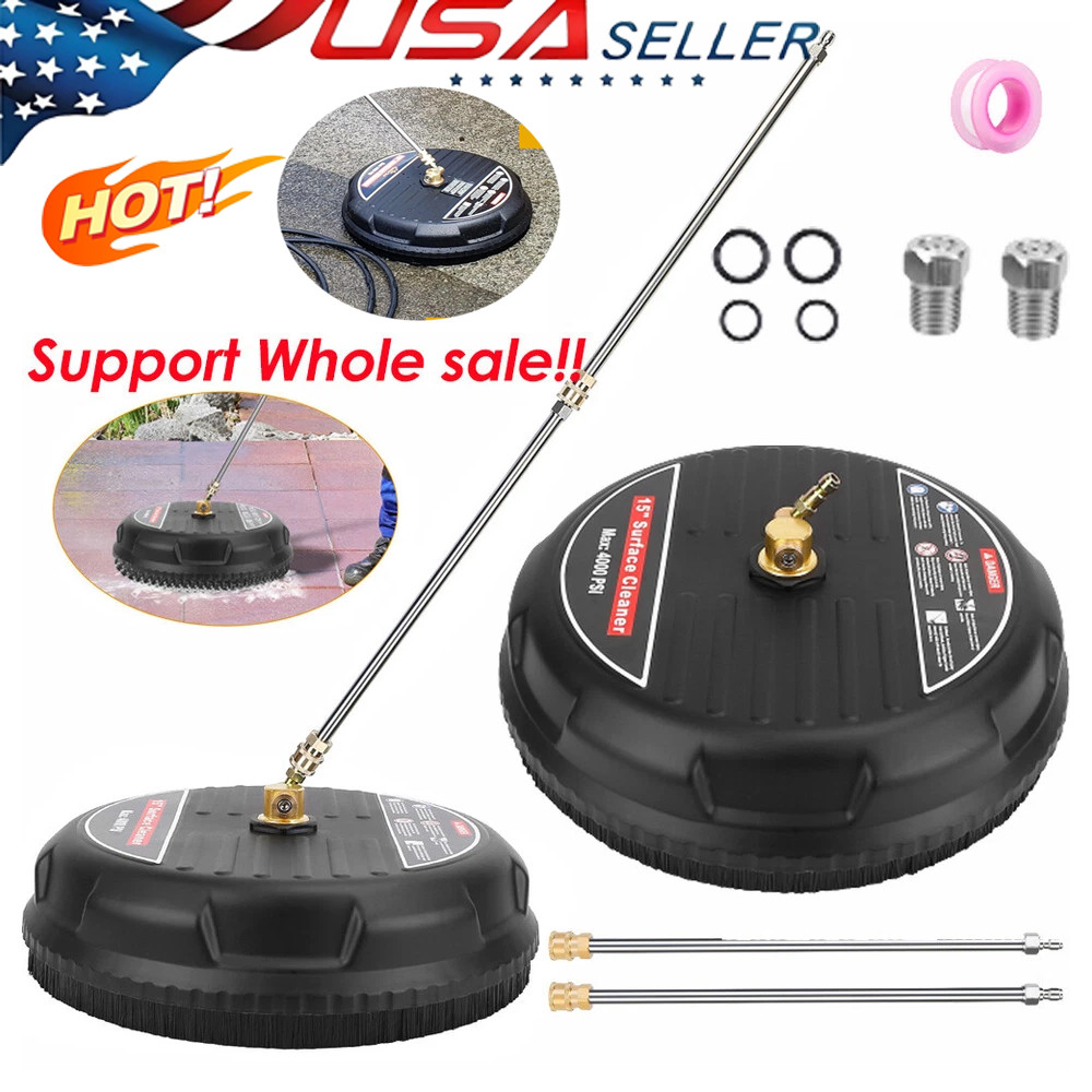 15 Inch Pressure Washer Surface Cleaner 4000PSI Power Washer Attachment for Deck