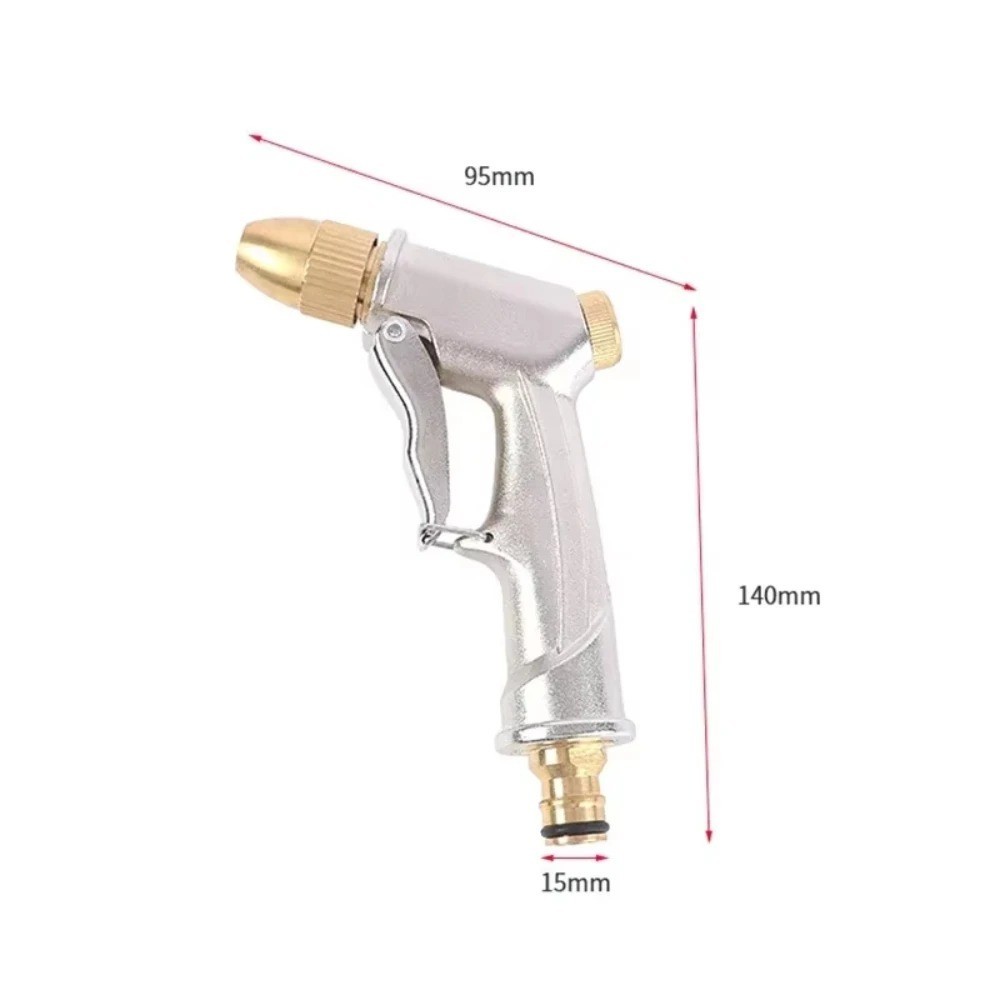 High Pressure Water Spray Gun Metal Brass Nozzle Wash Hose Pipe Car Garden Lawn