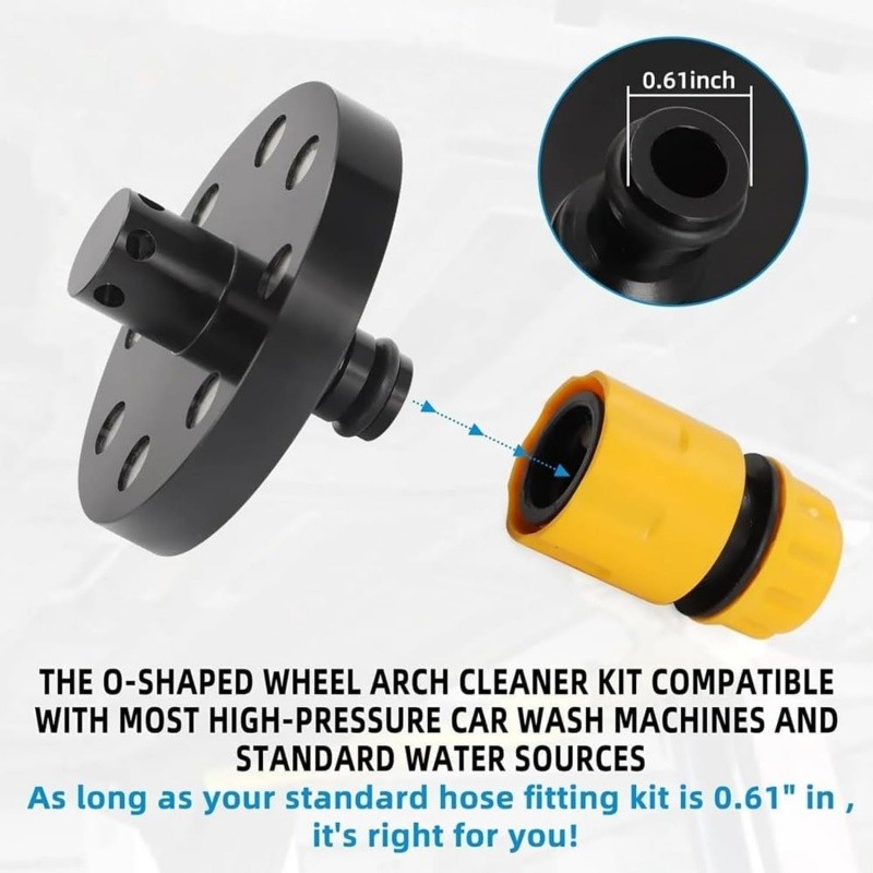 O-Ring Chassis Cleaner Flusher Kit,Magnetic Base & 360°Spinning Nozzle for Truck