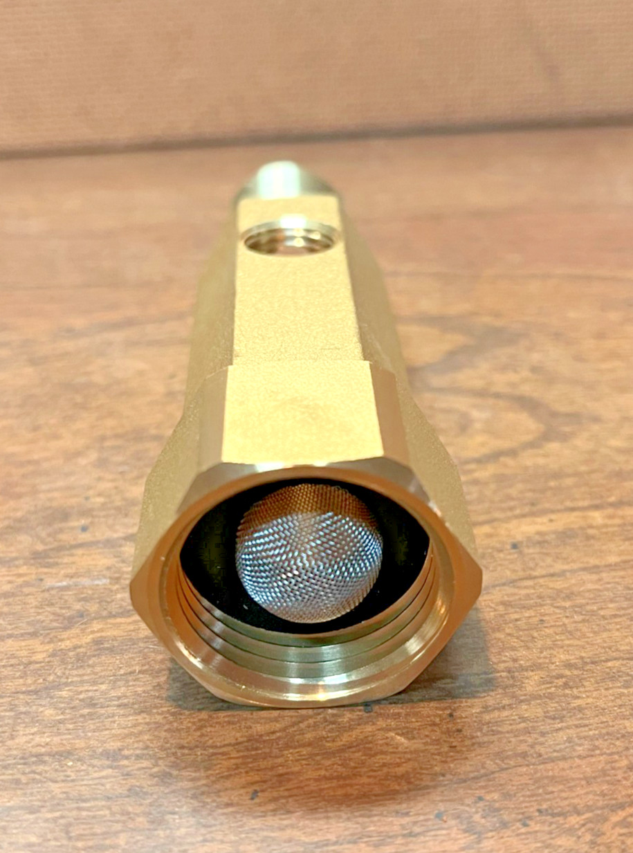 Pressure Washer Inlet Filter 3/4″ Garden Hose 1/2″ NPT Screen 1/4″ Bypass Brass